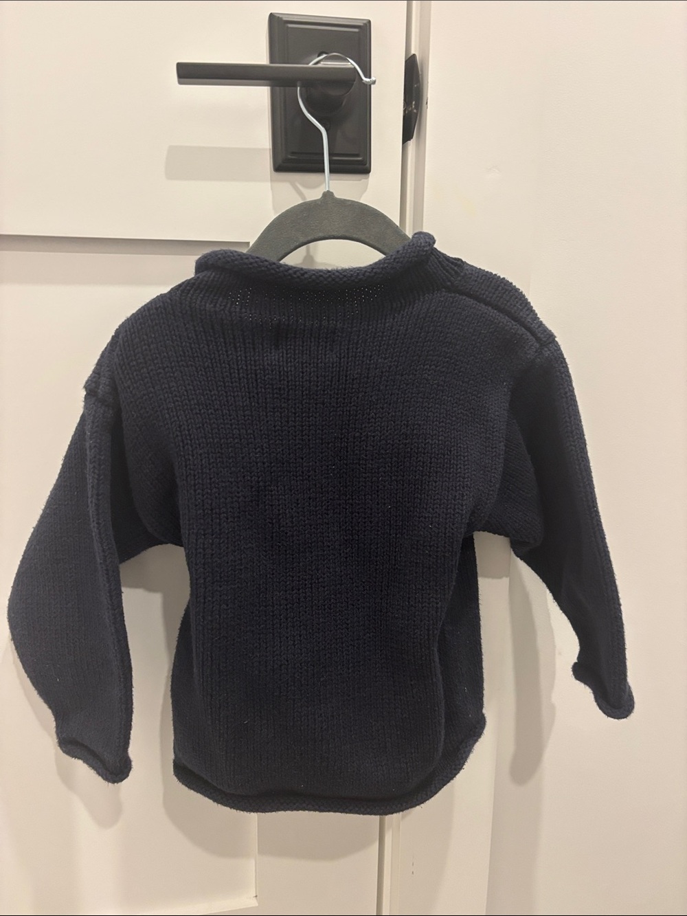Kids Navy Knit Sweater with Flag Detail - Picture 4 of 4